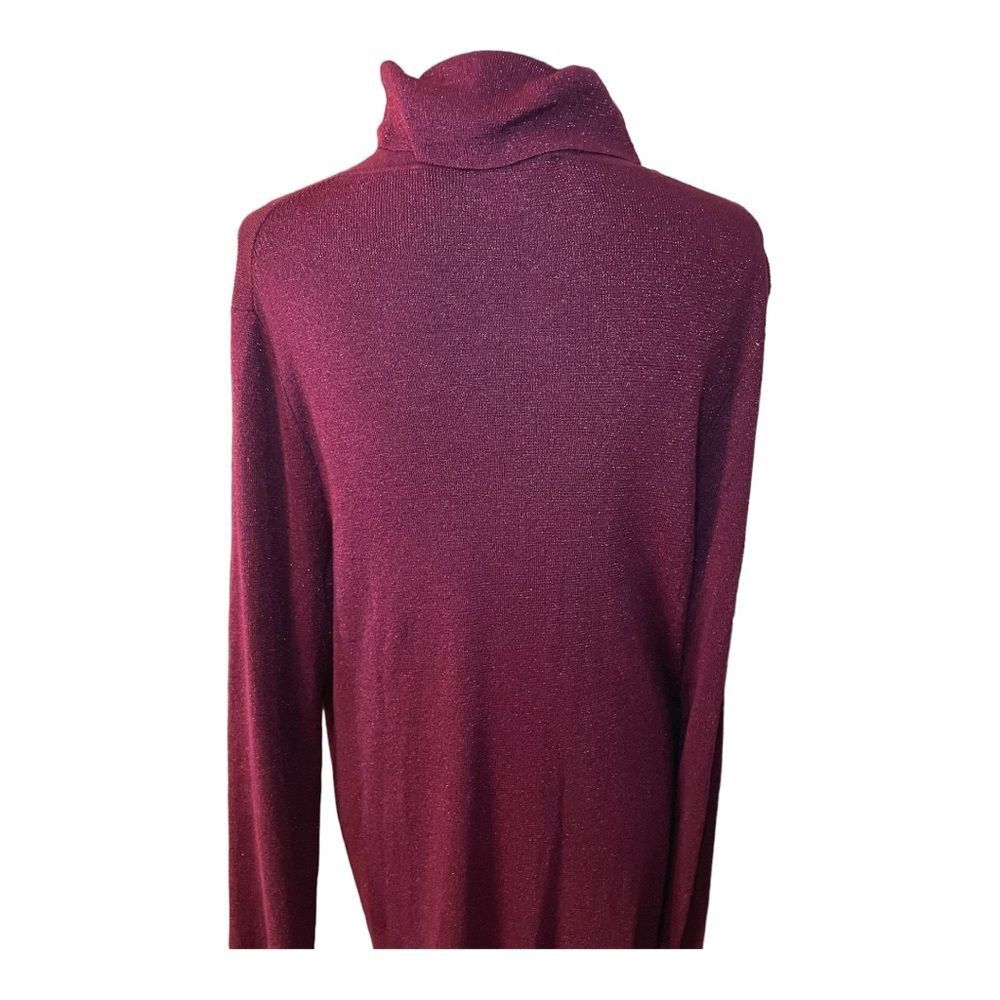 RSVP by Talbots Shimmer Turtleneck | Bordeaux Burgundy | NWT - Picture 4 of 10